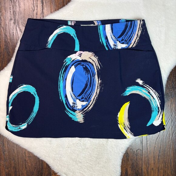 Lady Hagen Pants - Lady Hagen Golf Skort XL Navy Blue Circle Stretch Skirt Women's